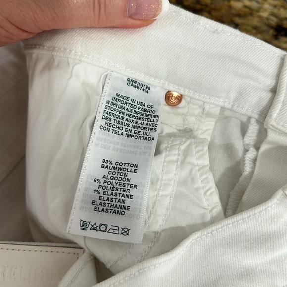 True Religion Halle High Rise Super Skinny White Jeans Size 32 - Picture 6 of 9